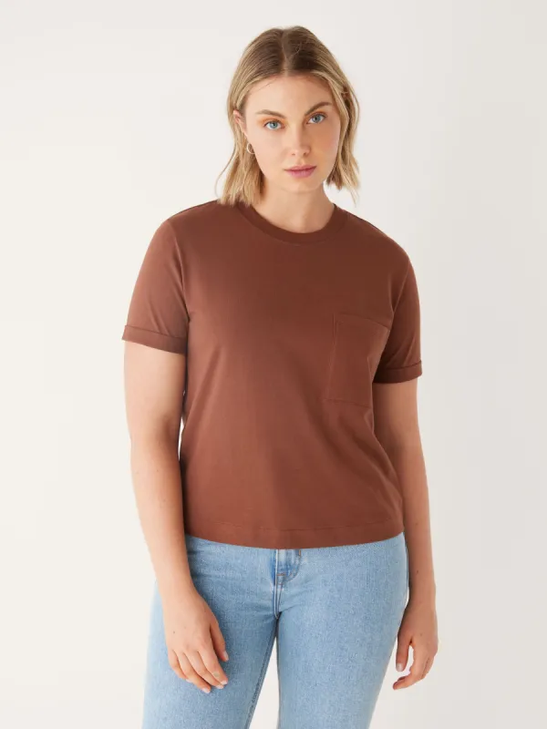 The Smooth Tee in Cappuccino sold by Frank & Oak