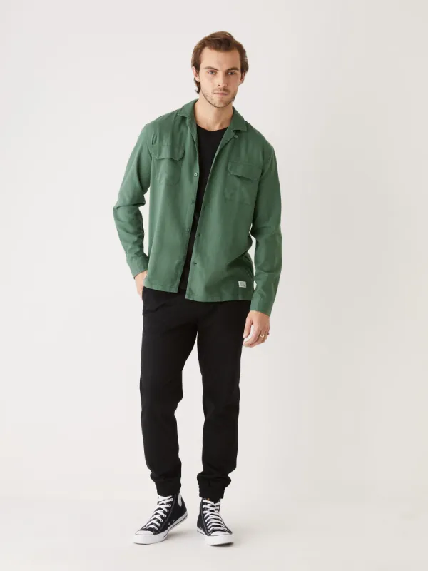 The Twill Button-Down Shirt in Green sold by Frank & Oak