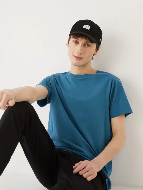 The Slim Fit Essential T-Shirt in Dark Blue sold by Frank & Oak