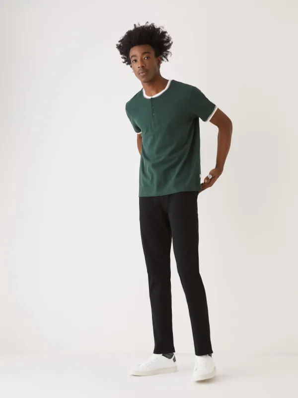 The Slim Fit Henley T-Shirt in Pine Grove sold by Frank & Oak