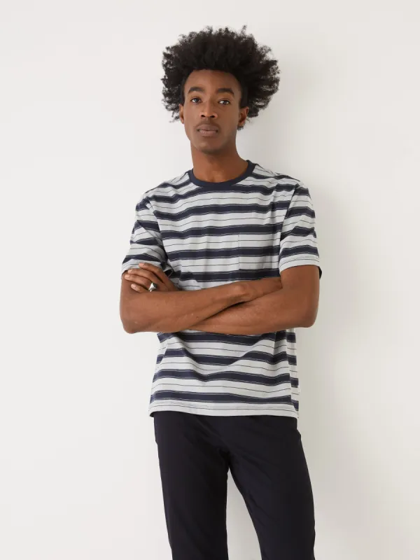 The Striped T-Shirt in Deep Blue sold by Frank & Oak