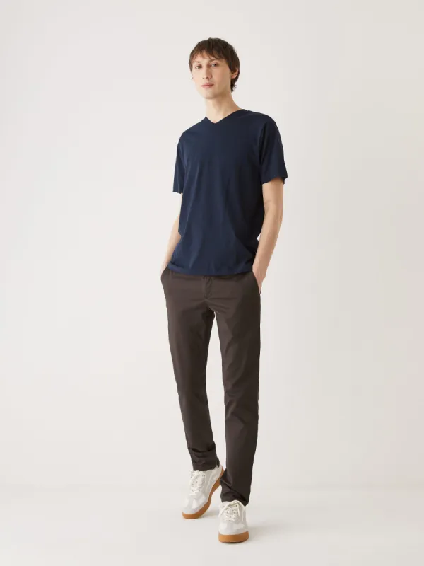 The Slim V-Neck T-Shirt in Deep Blue sold by Frank & Oak