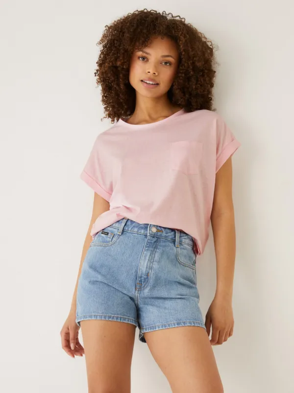 The Supersoft Hemp T-Shirt in Pink sold by Frank & Oak