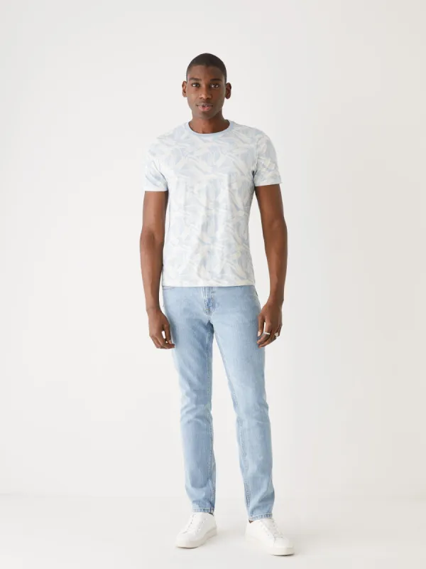 The Slim Fit Printed T-Shirt in Blue made by Frank & Oak