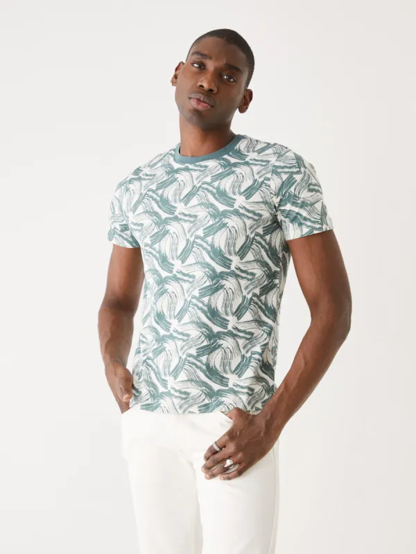 The Slim Fit Printed T-Shirt in Green sold by Frank & Oak