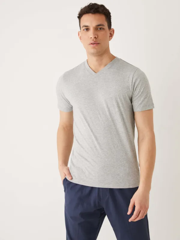 The Essential V-neck T-Shirt in Vintage Grey sold by Frank & Oak
