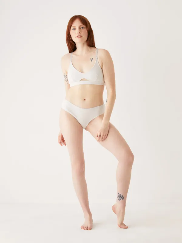 The Cotton Bikini Panty in Faded Grey sold by Frank & Oak