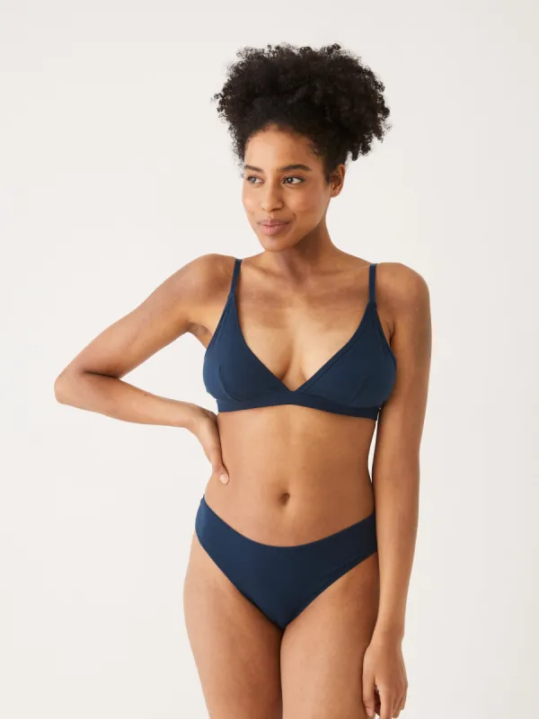 The Fluid Bikini Panty in Dark Blue sold by Frank & Oak