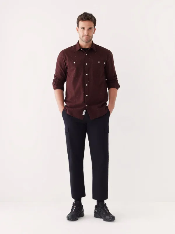 The Nepped Shirt in Burgundy sold by Frank & Oak