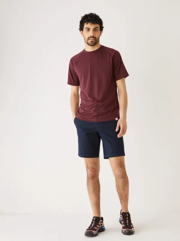 The Slim Fit Motion T-Shirt in Dark Red sold by Frank & Oak