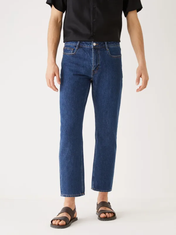 The Slim Fit Hemp Jean in Blue sold by Frank & Oak