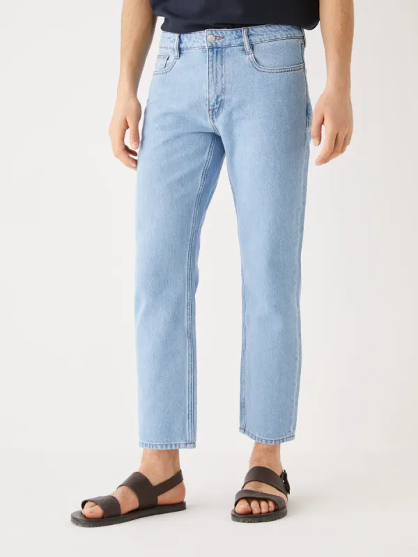 The Slim Fit Hemp Jean in Washed Blue sold by Frank & Oak