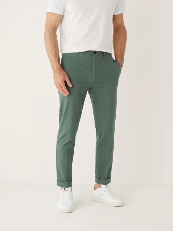 The Colin Tapered Flex Pant in Evergreen sold by Frank & Oak