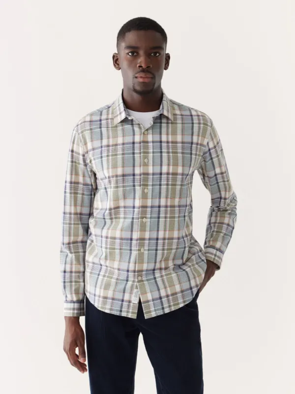 The Plaid Poplin Shirt in Evergreen sold by Frank & Oak