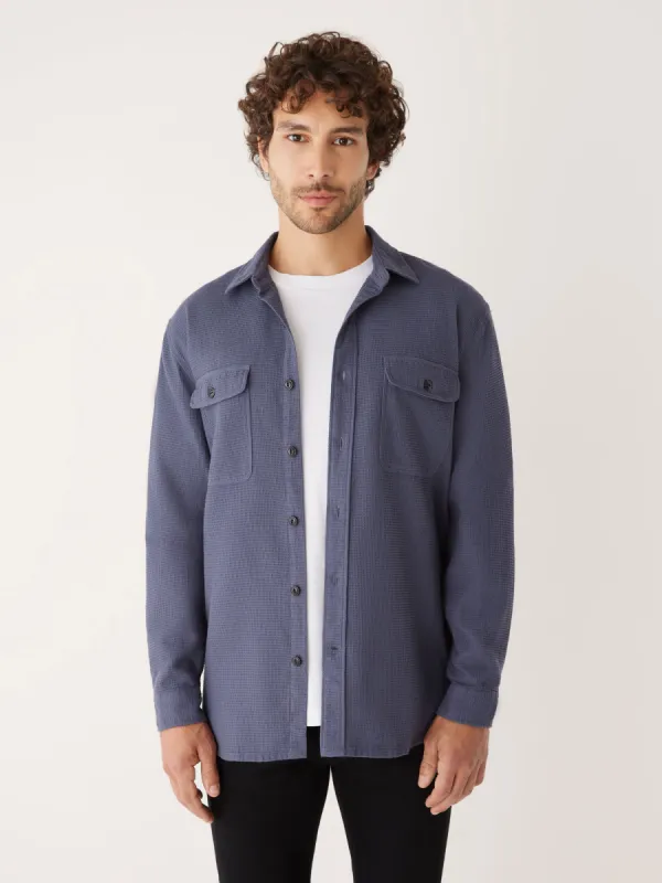 The Waffle Knit Shirt in Odyssey Grey sold by Frank & Oak
