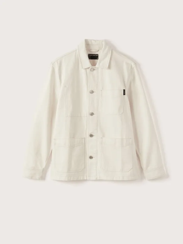 The Hemp Denim Overshirt in Off White sold by Frank & Oak