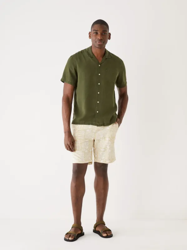 The Printed Pull On Short in Oyster Grey sold by Frank & Oak