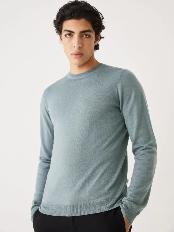 The Merino Wool Crewneck Sweater in Dark Teal sold by Frank & Oak