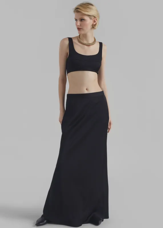 Ada Satin Skirt - Black sold by Frankie Shop