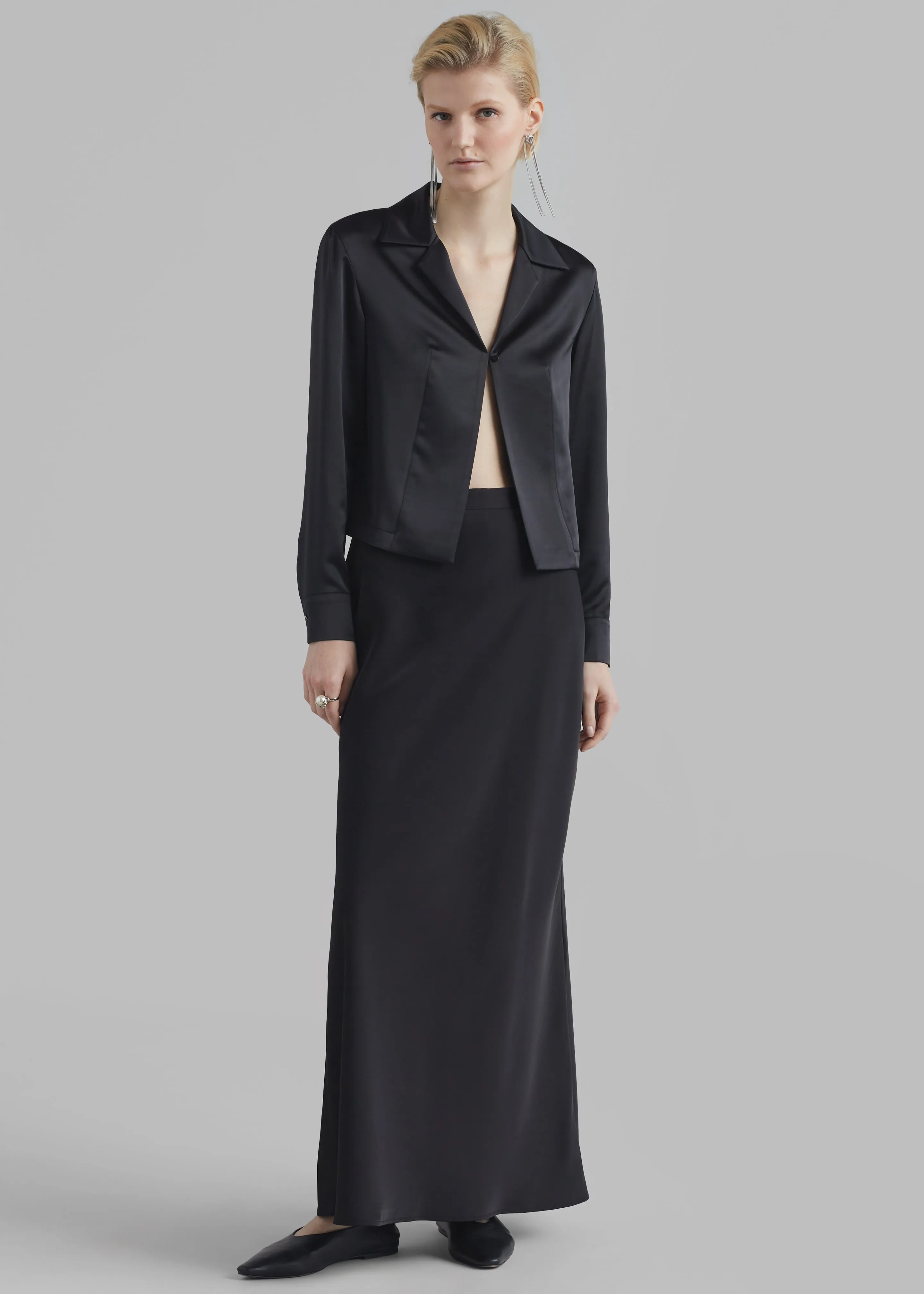 Ada Satin Skirt - Black sold by Frankie Shop product image thumbnail 3