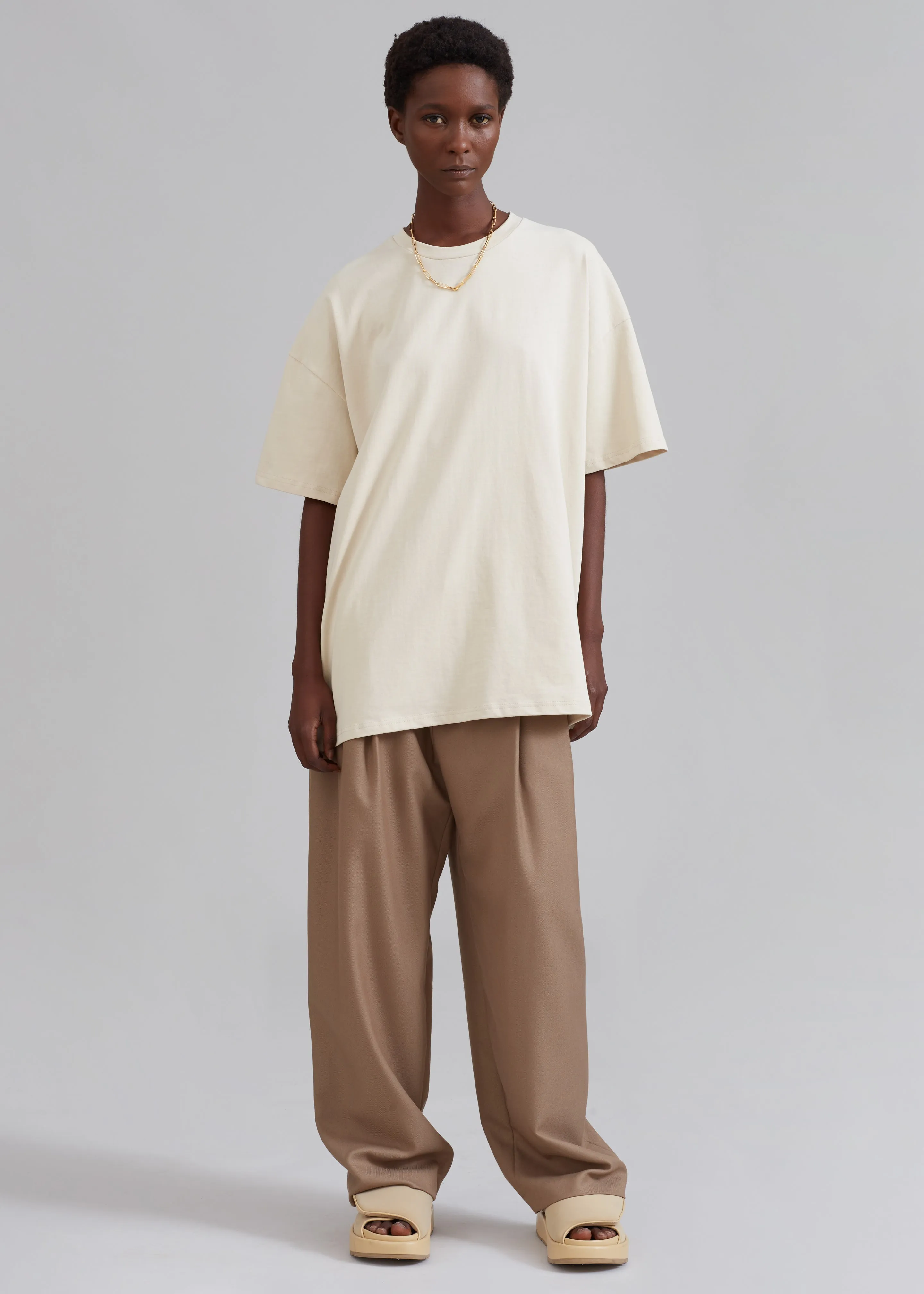 Faro Boxy Tee - Beige sold by Frankie Shop product image thumbnail 2