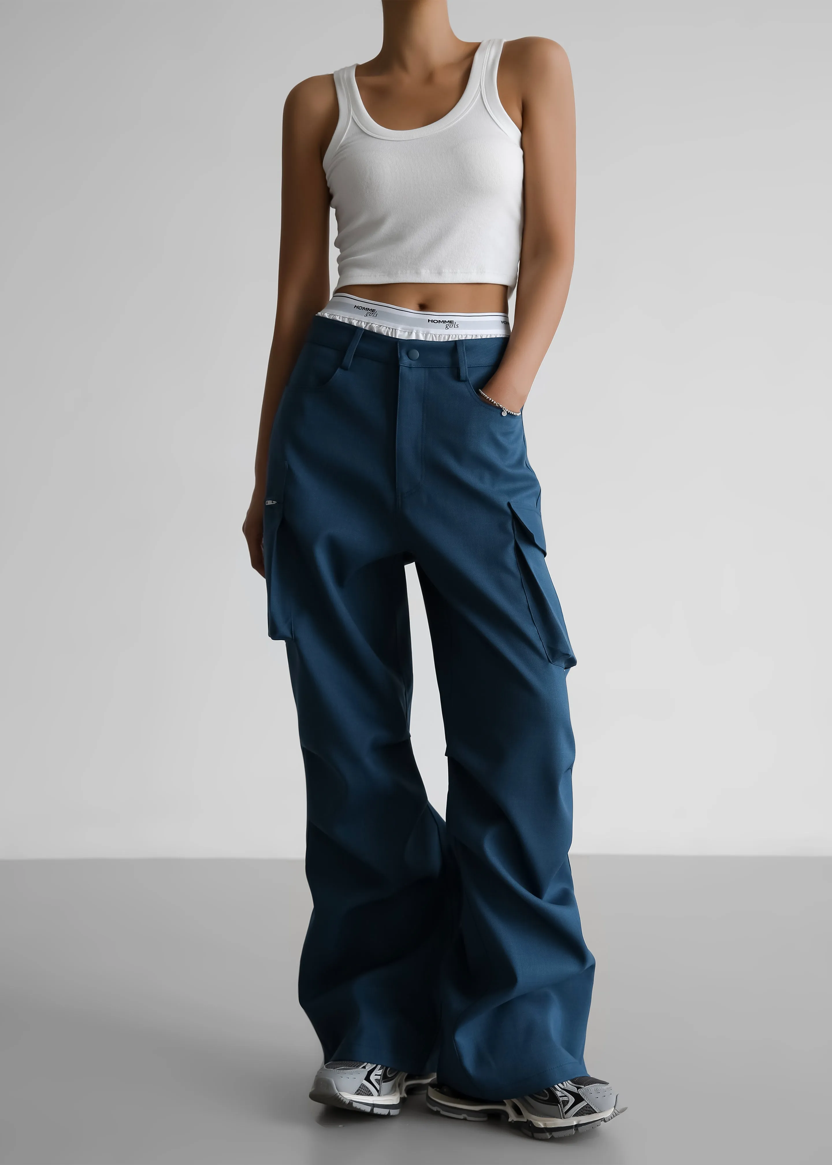 Valo Cargo Pants - Navy sold by Frankie Shop