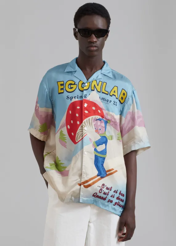 EGONLab Wonderland Summer Shirt - Piggy À La Montagne Print made by Frankie Shop