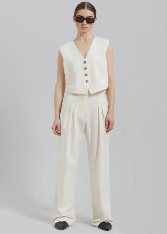 Solaqua The Leon Pants - Ivory sold by Frankie Shop