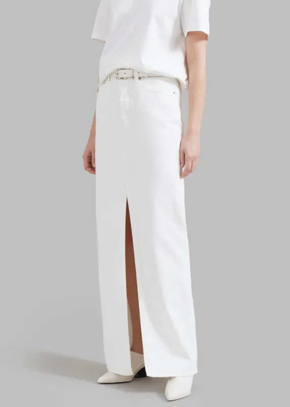 Texas Denim Pencil Skirt - Off White made by Frankie Shop