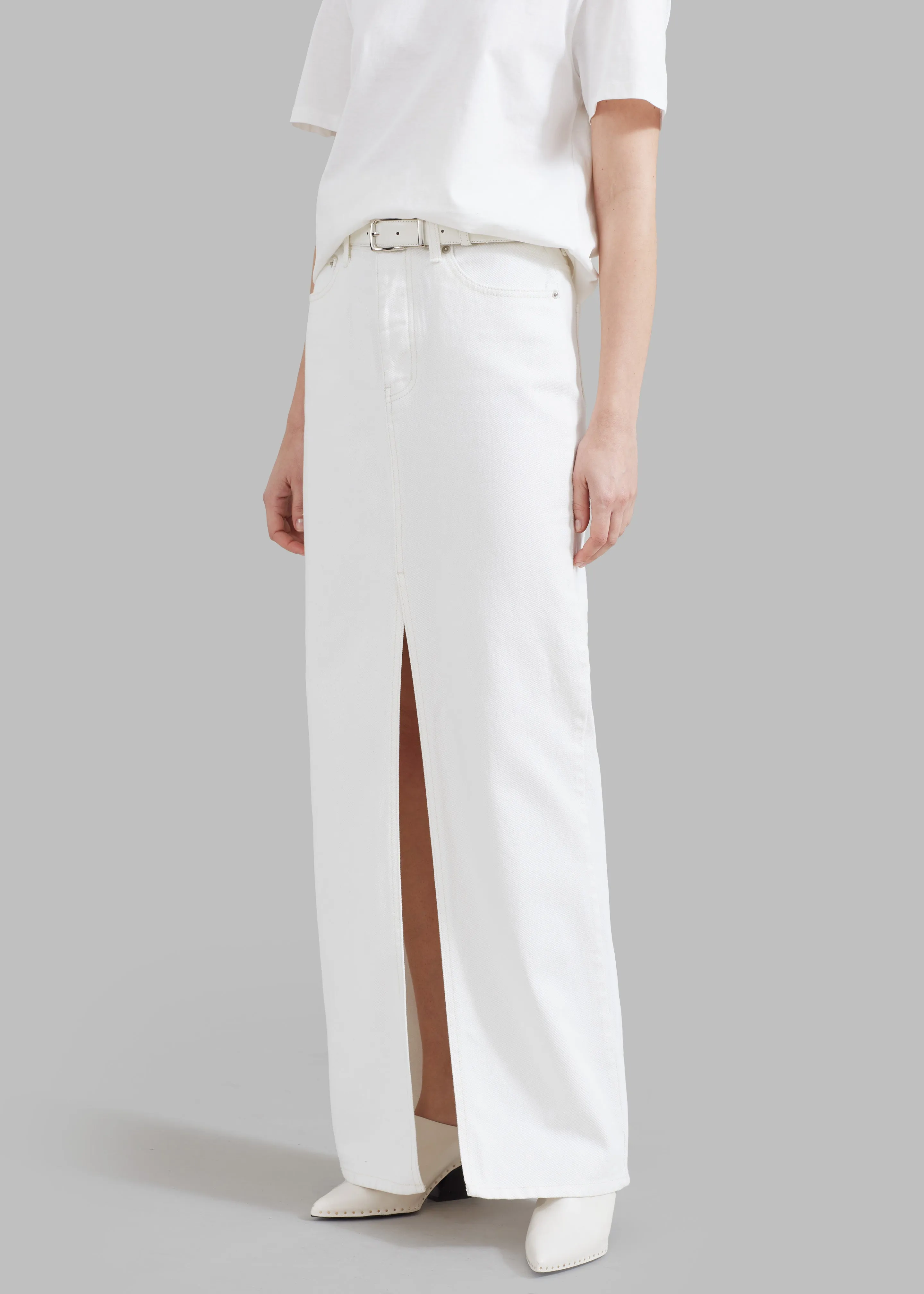 Texas Denim Pencil Skirt - Off White sold by Frankie Shop