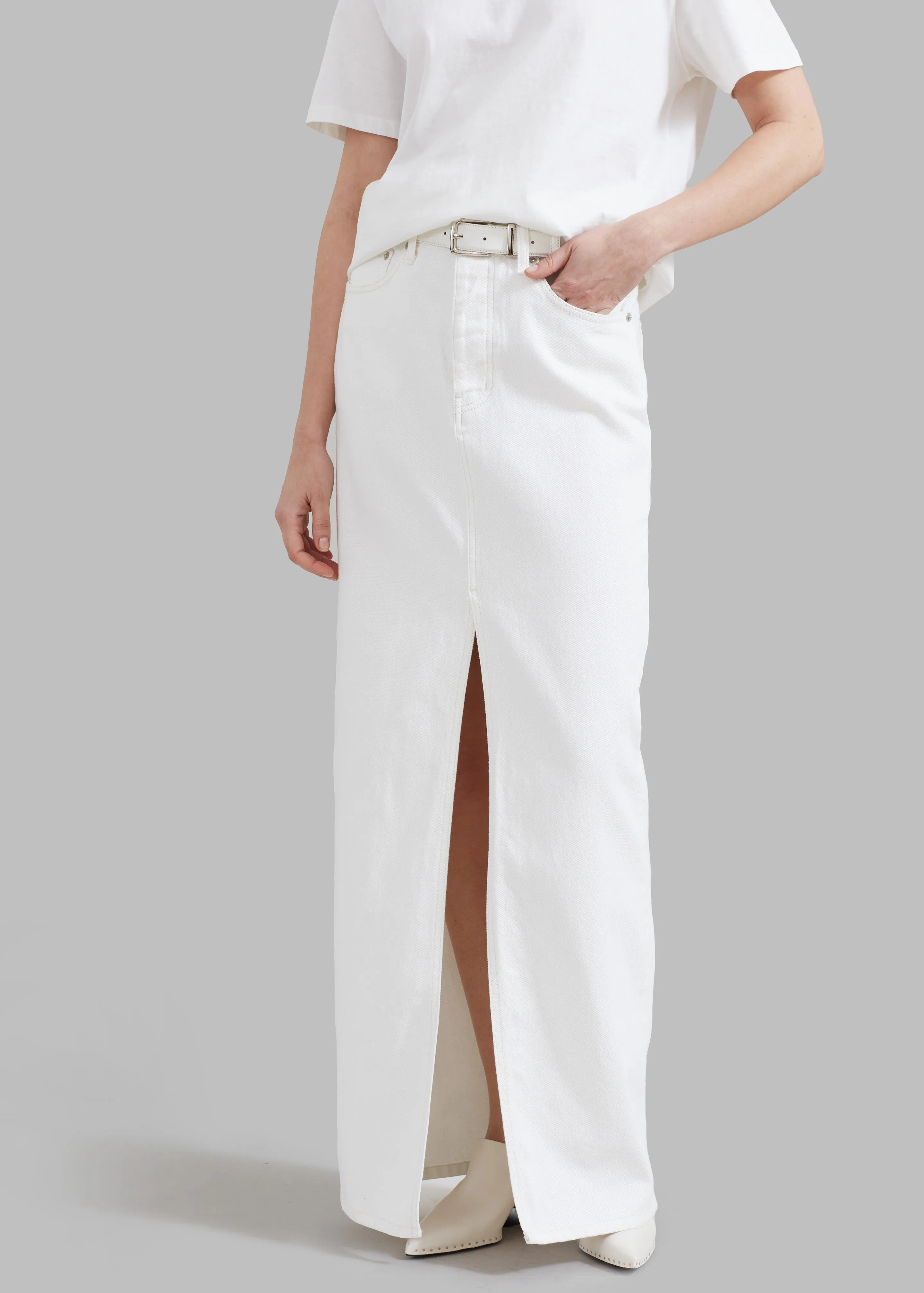 Texas Denim Pencil Skirt - Off White sold by Frankie Shop product image thumbnail 5