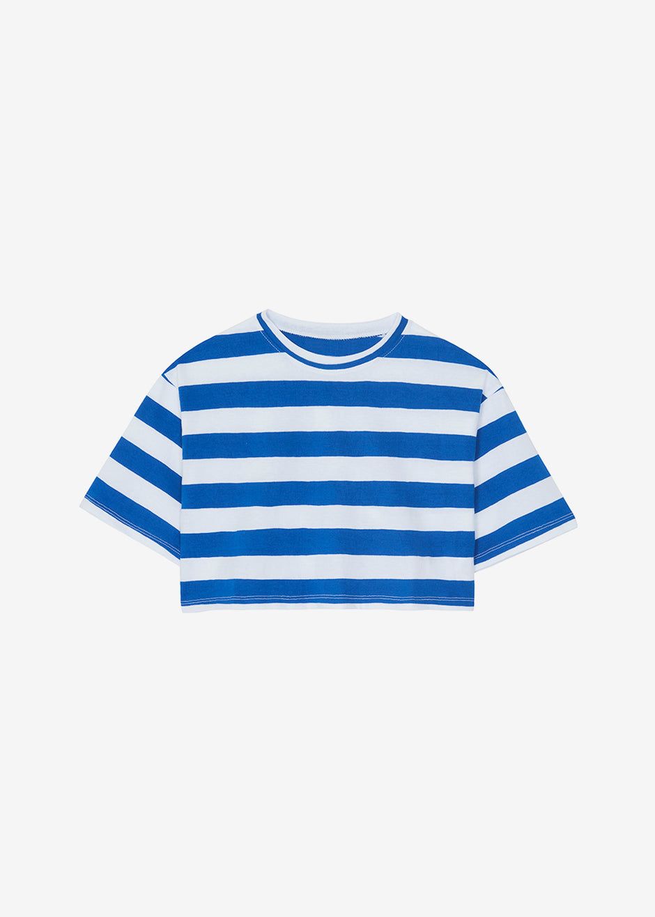 Karina Cropped T-Shirt - Cobalt/White sold by Frankie Shop product image thumbnail 5