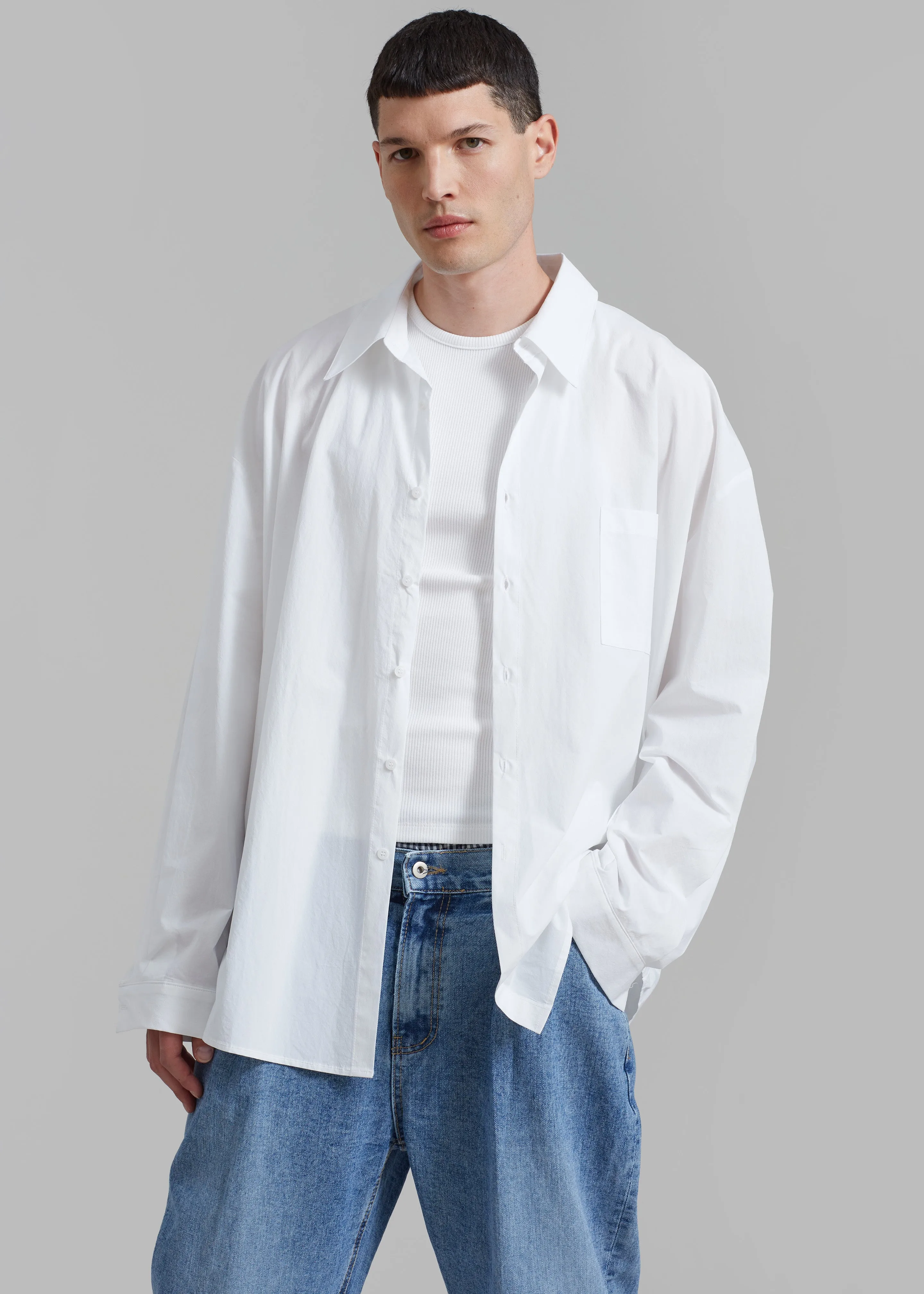 Darren Oversized Shirt - White sold by Frankie Shop product image thumbnail 2