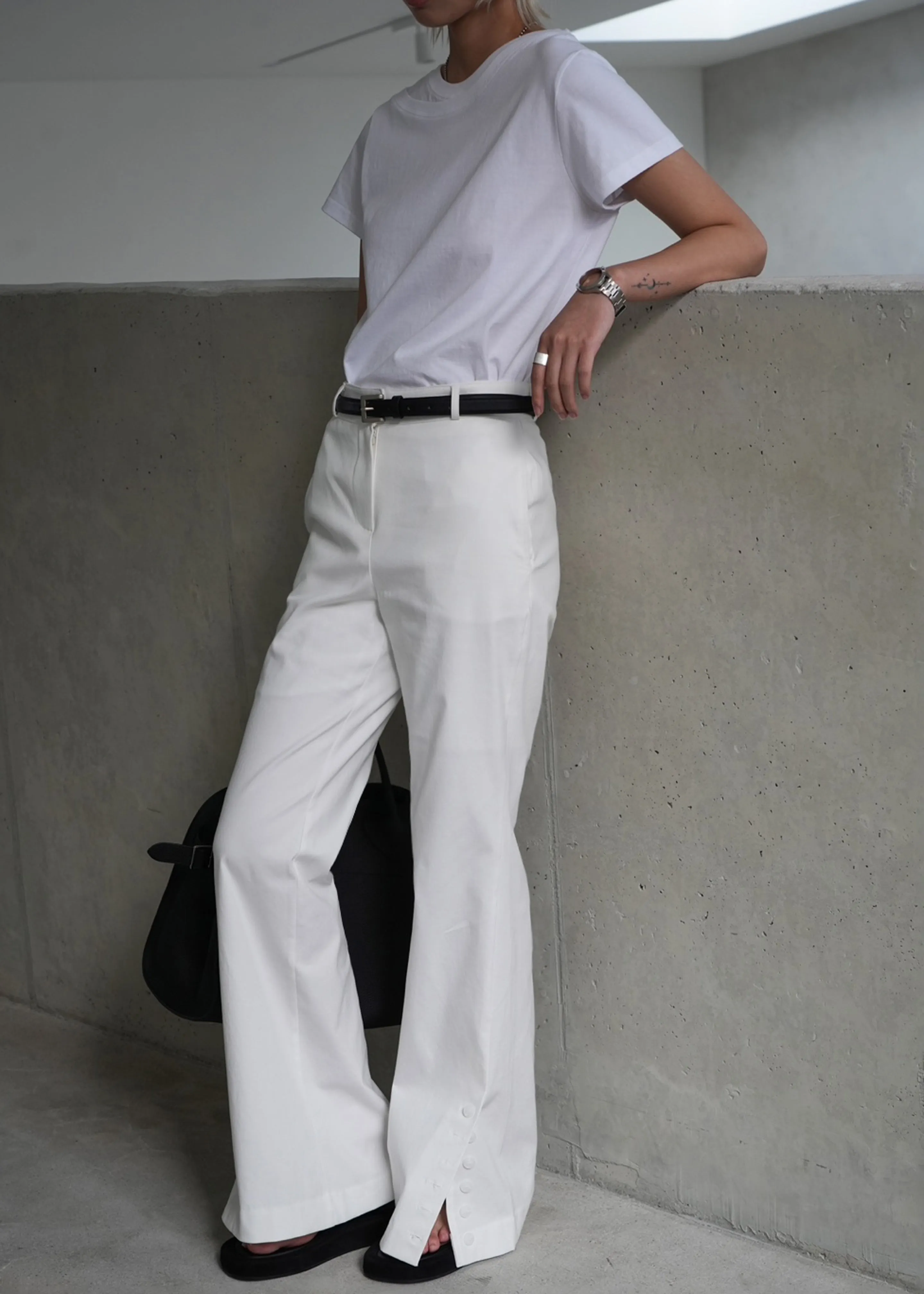 Michelle Flare Pants - Ivory sold by Frankie Shop product image thumbnail 3