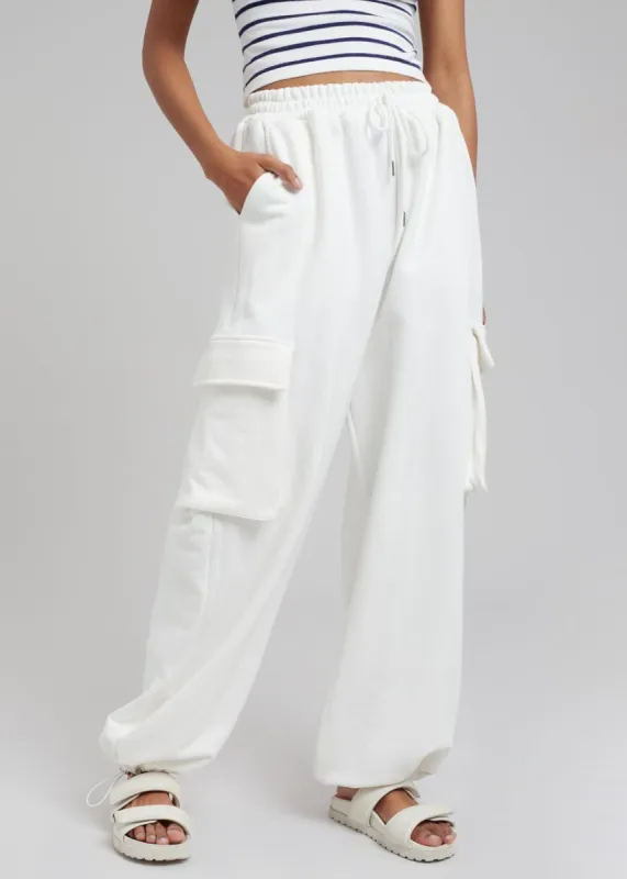 Chava Cargo Joggers - White made by Frankie Shop