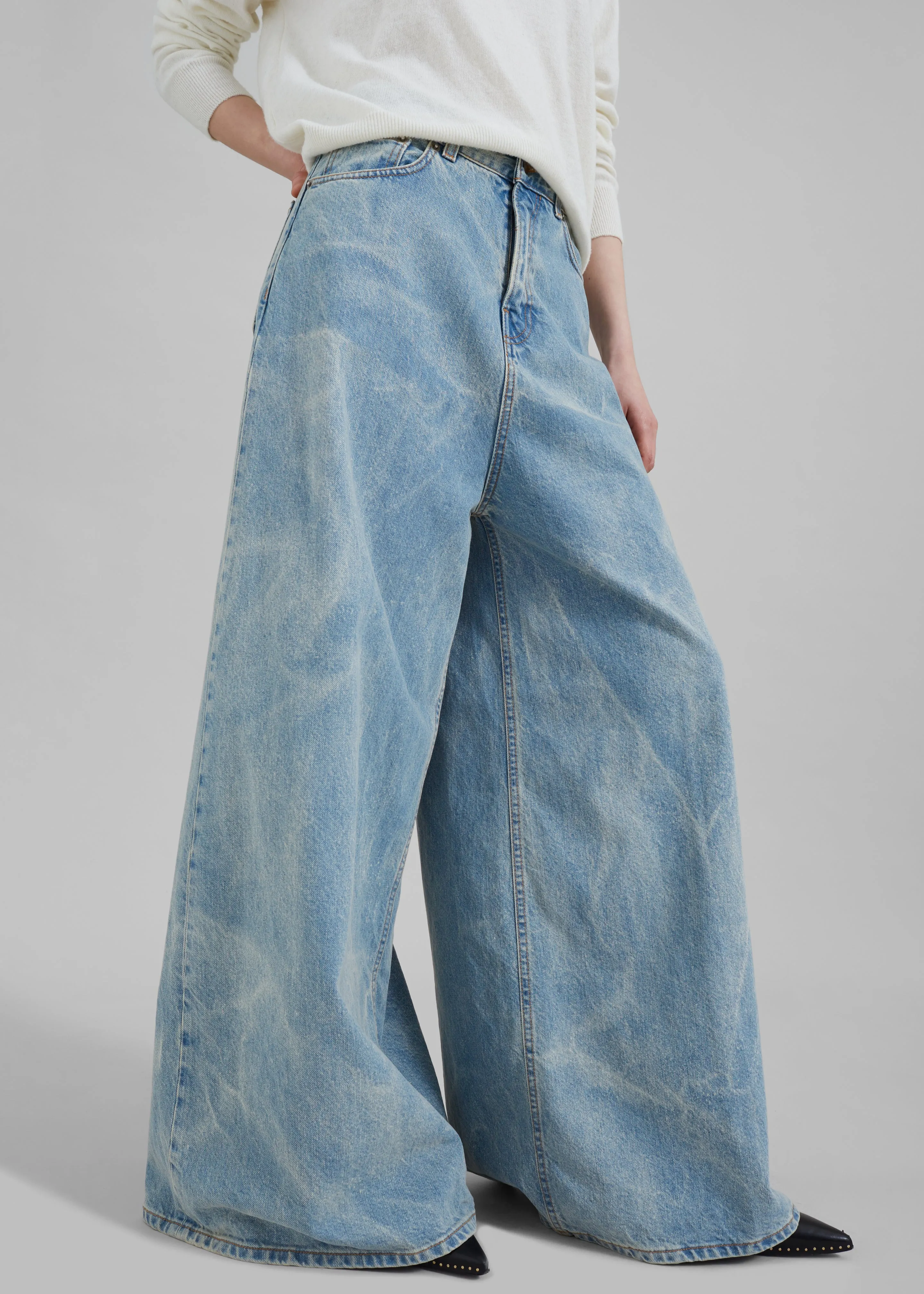Haikure Big Bethany Jeans - Bleach Blue sold by Frankie Shop product image thumbnail 4