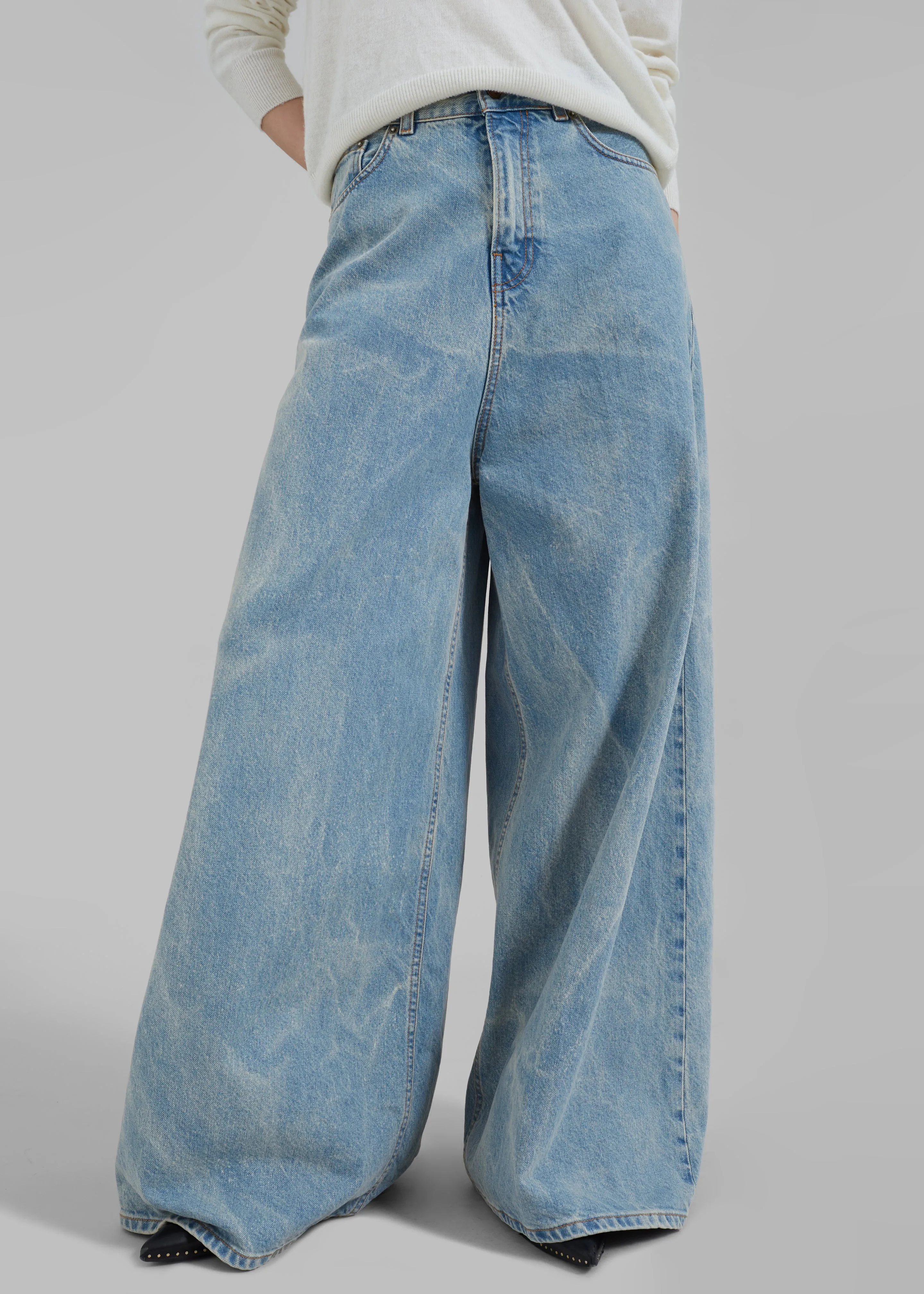 Haikure Big Bethany Jeans - Bleach Blue sold by Frankie Shop product image thumbnail 5