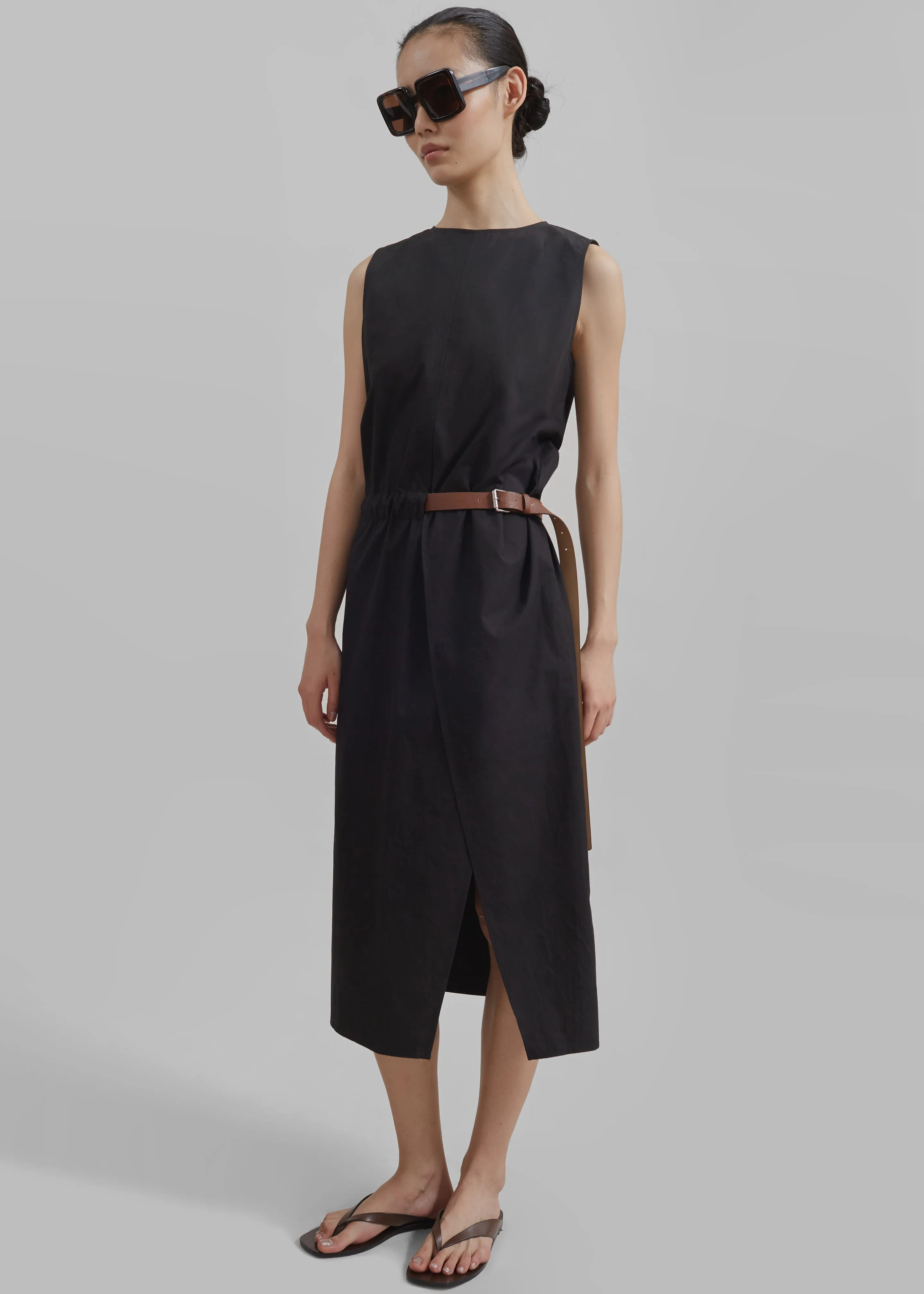 Romy Belted Midi Dress - Black sold by Frankie Shop product image thumbnail 4