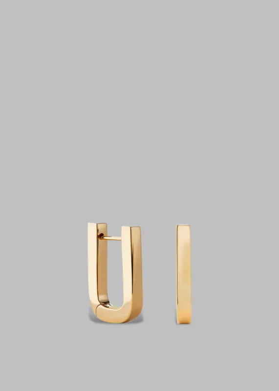 Otiumberg Chunky Square Hoops - Gold sold by Frankie Shop