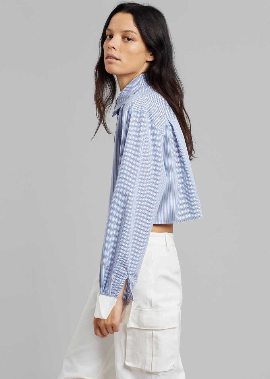 Lil Contrast Cuff Shirt - Blue Stripe sold by Frankie Shop product image thumbnail 3