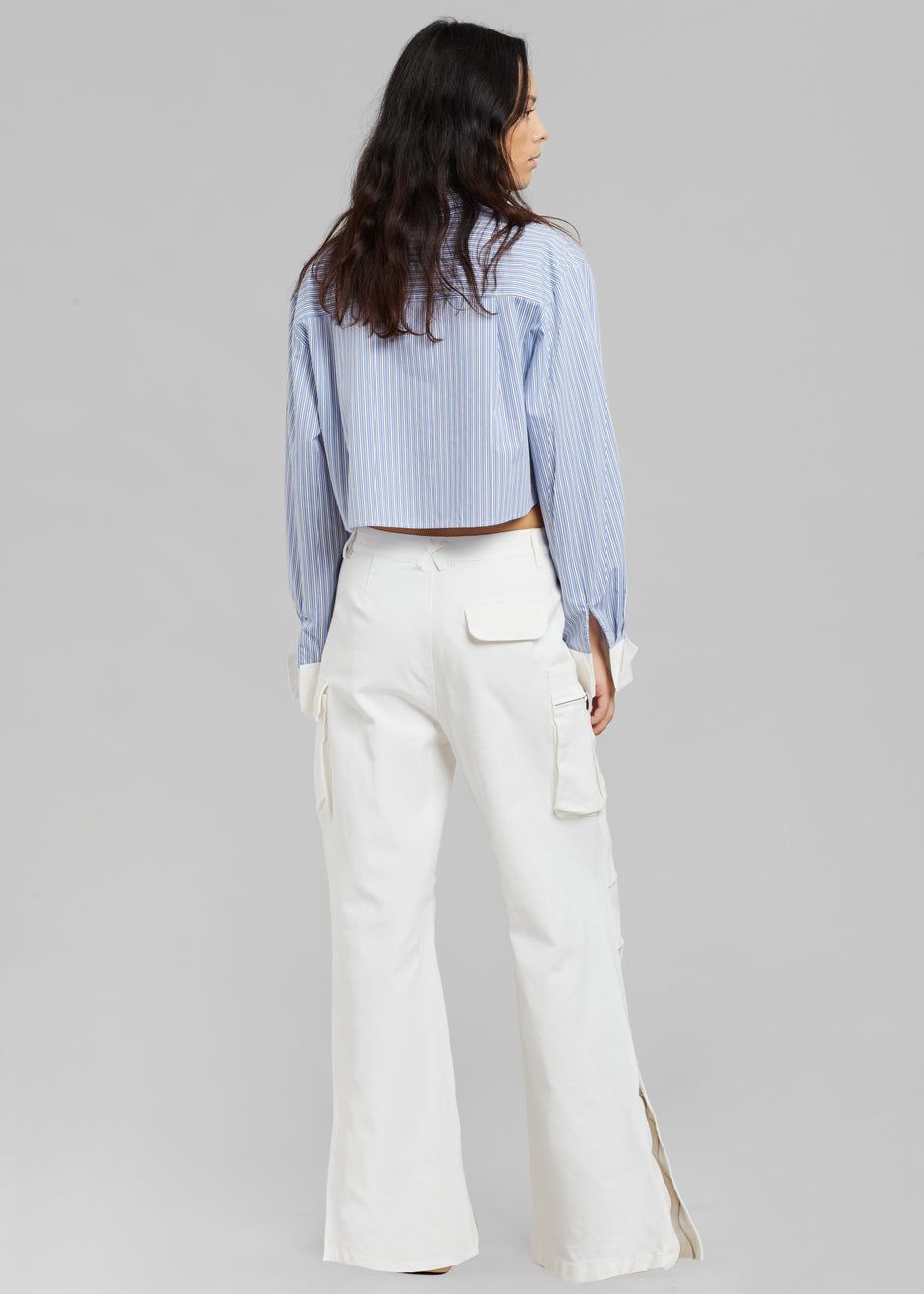 Lil Contrast Cuff Shirt - Blue Stripe sold by Frankie Shop product image thumbnail 9