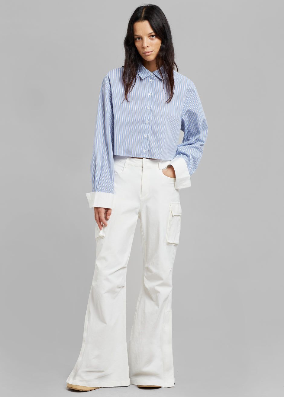 Lil Contrast Cuff Shirt - Blue Stripe sold by Frankie Shop product image thumbnail 8