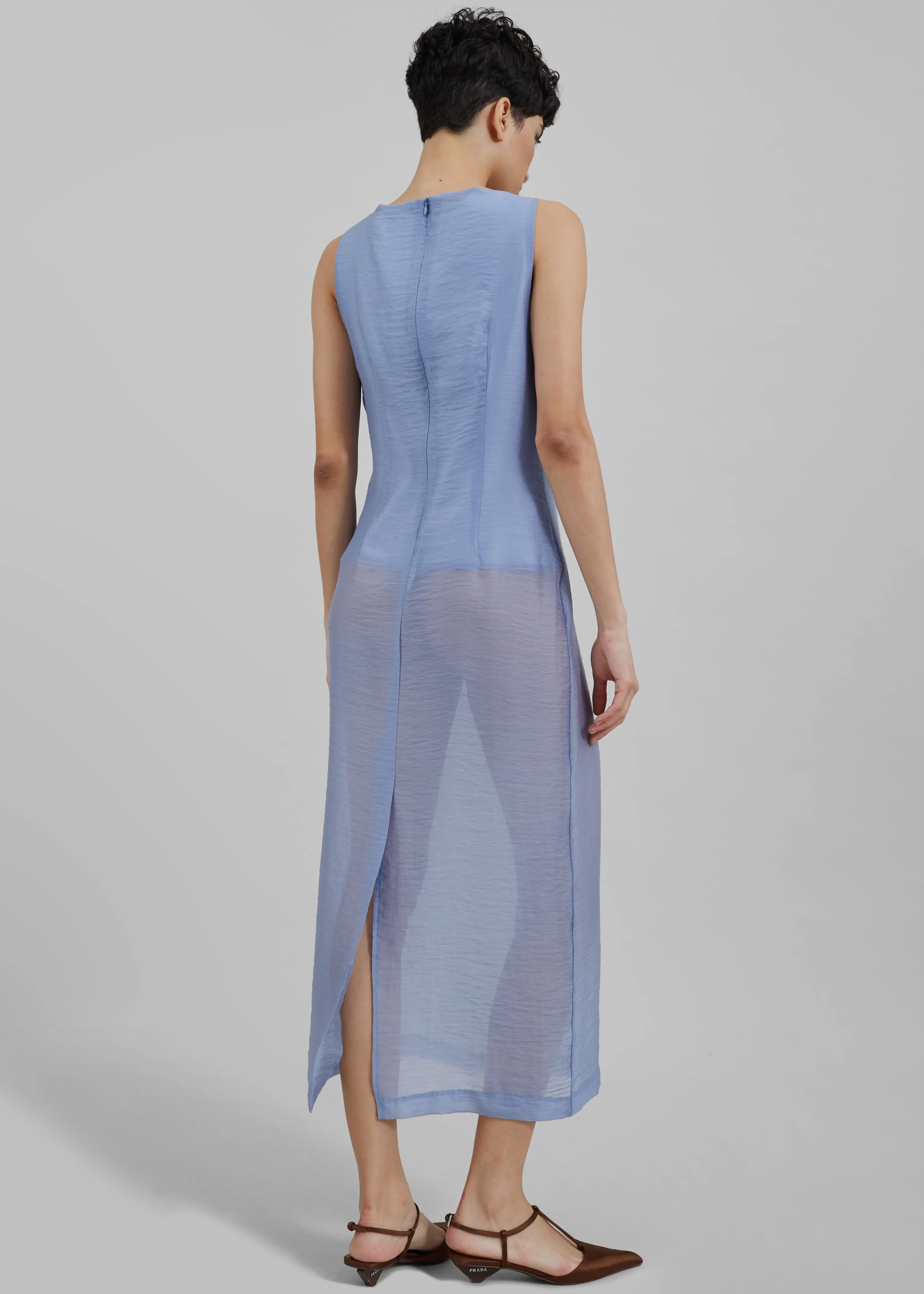Etta Sheer Maxi Dress - Dusty Blue sold by Frankie Shop product image thumbnail 5