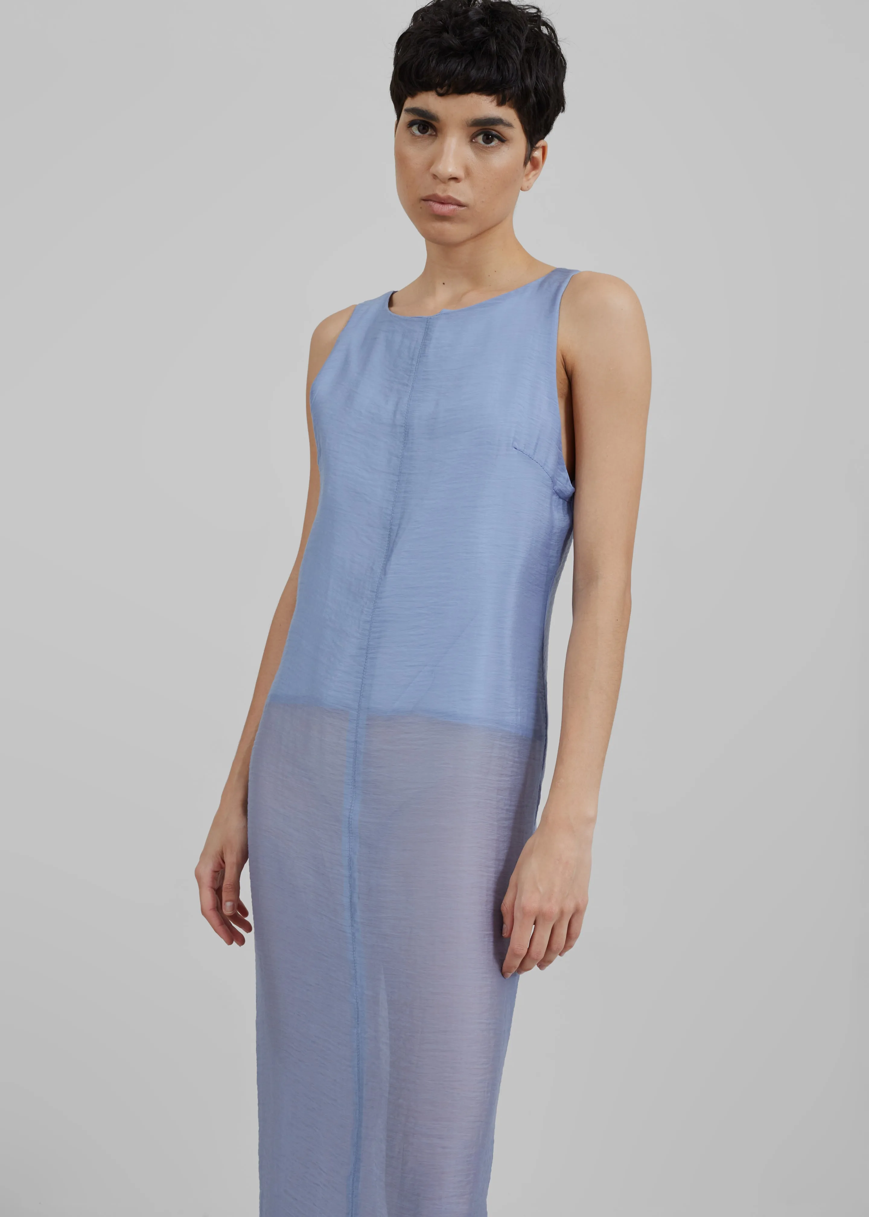 Etta Sheer Maxi Dress - Dusty Blue sold by Frankie Shop product image thumbnail 4