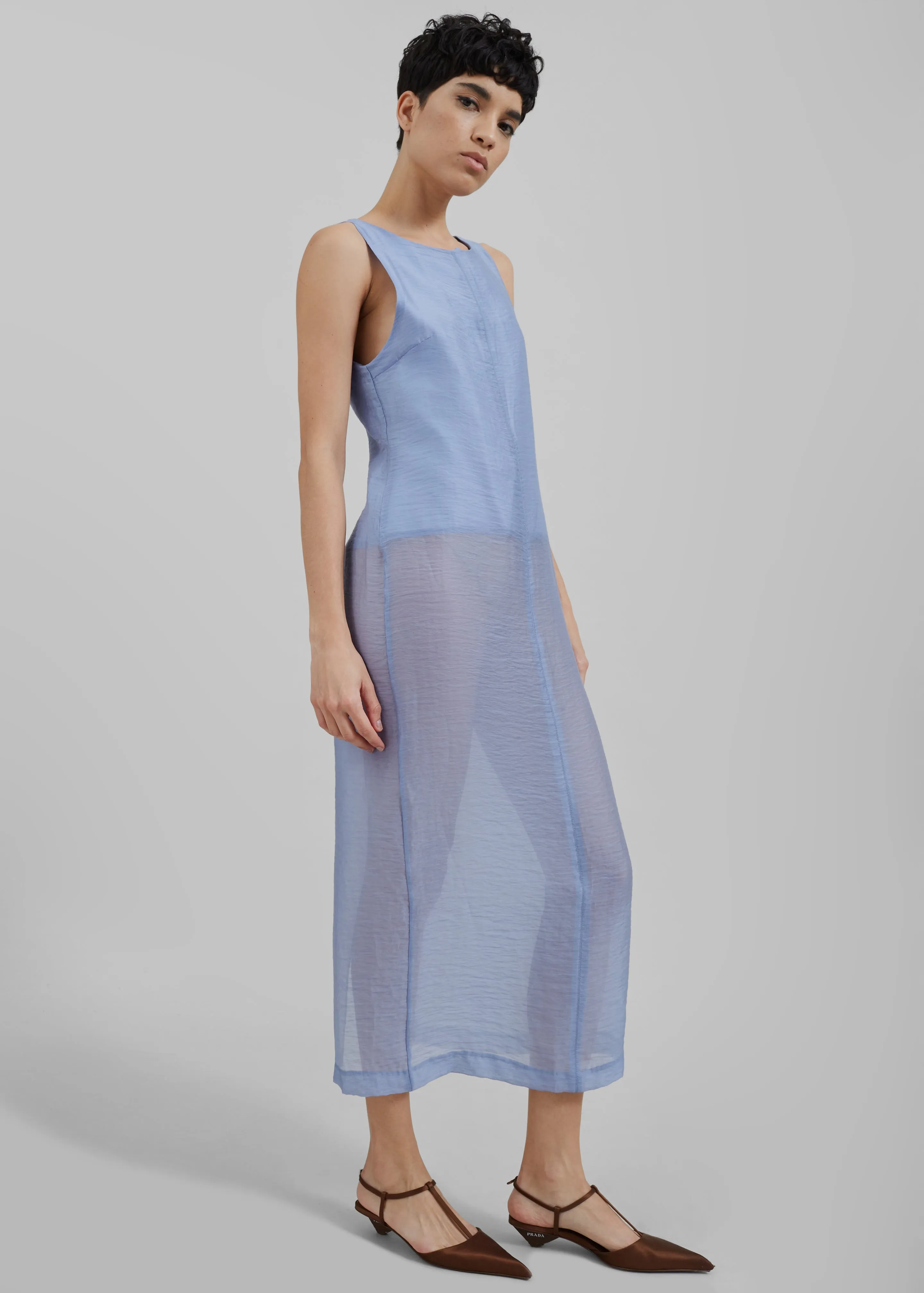 Etta Sheer Maxi Dress - Dusty Blue sold by Frankie Shop product image thumbnail 2