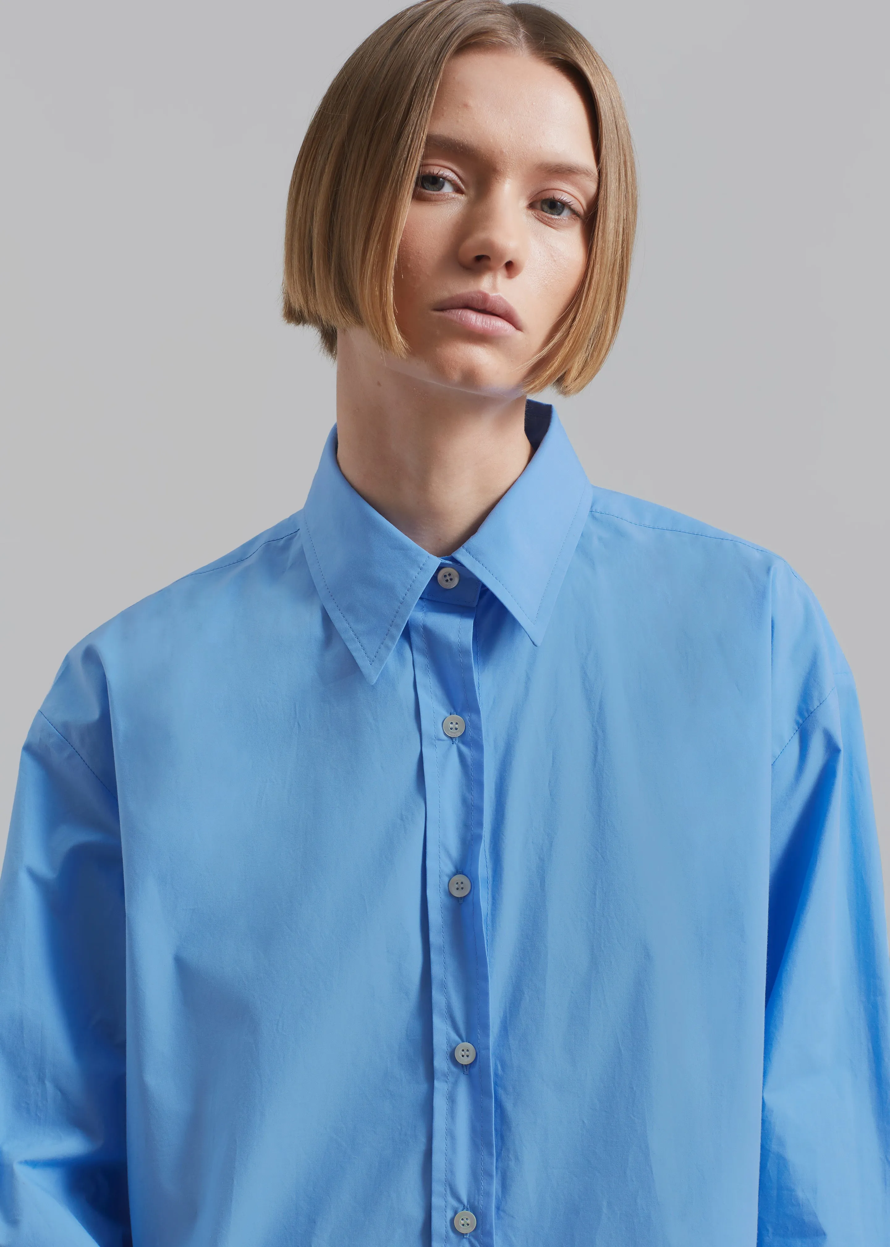 Neil Button Up Shirt - Blue sold by Frankie Shop product image thumbnail 4