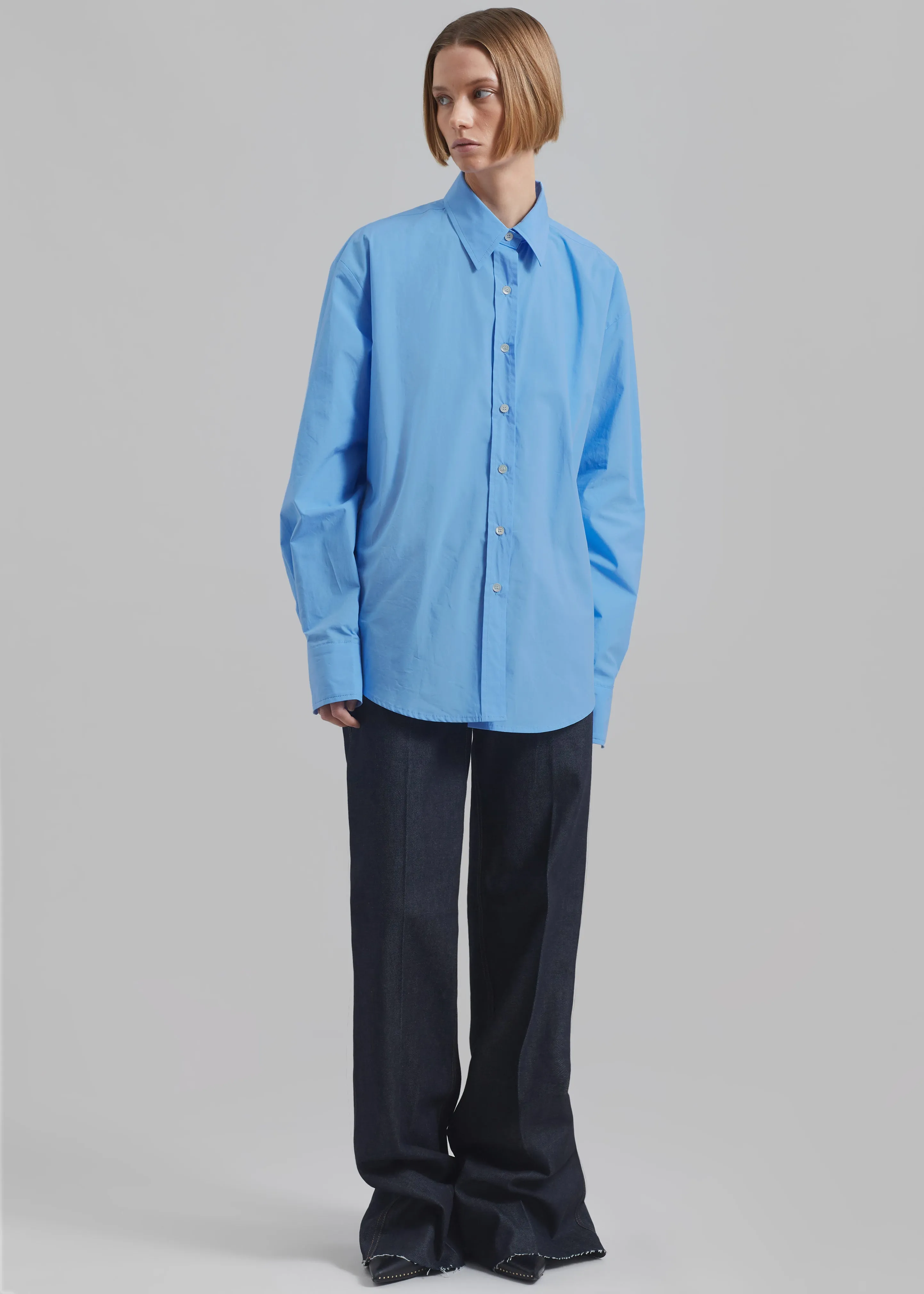 Neil Button Up Shirt - Blue sold by Frankie Shop product image thumbnail 2