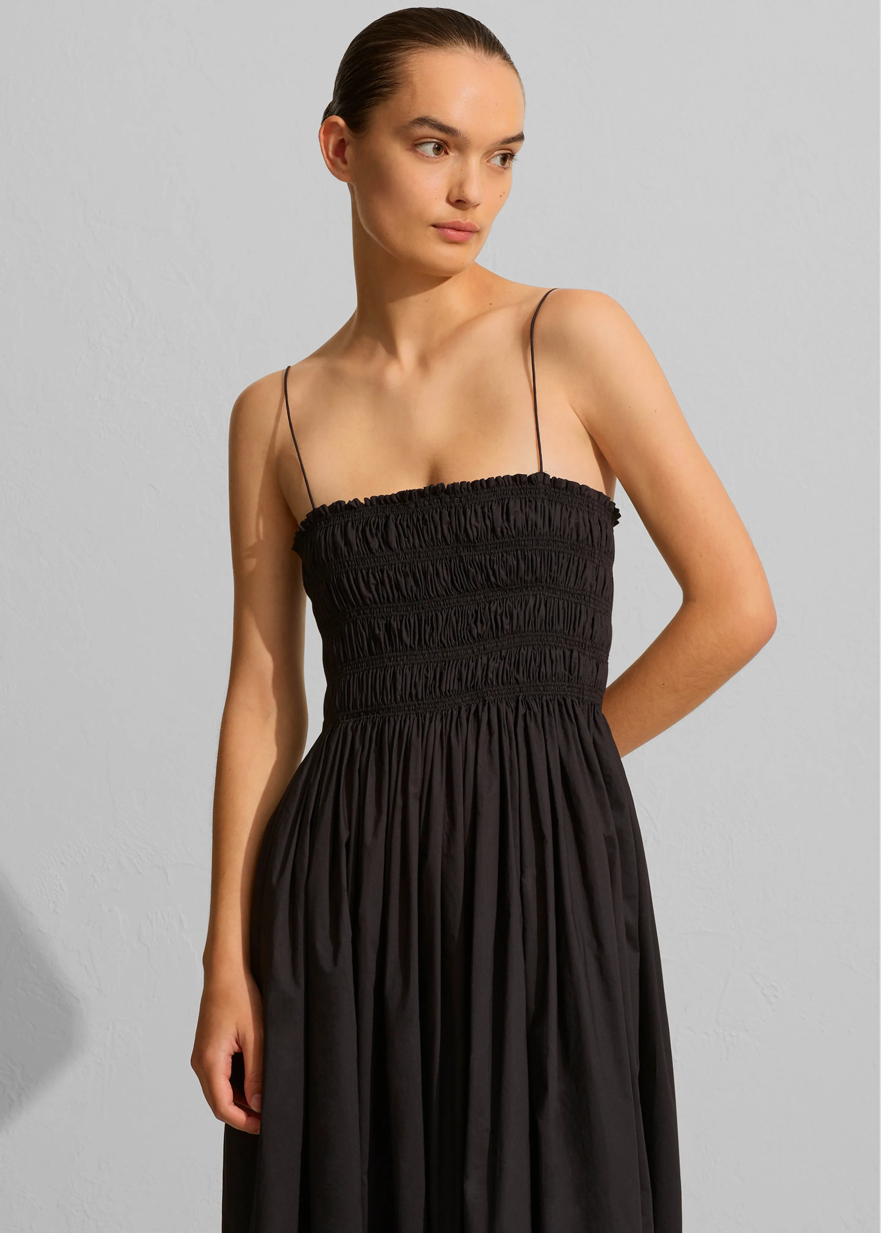 Matteau Shirred Bodice Dress - Black sold by Frankie Shop