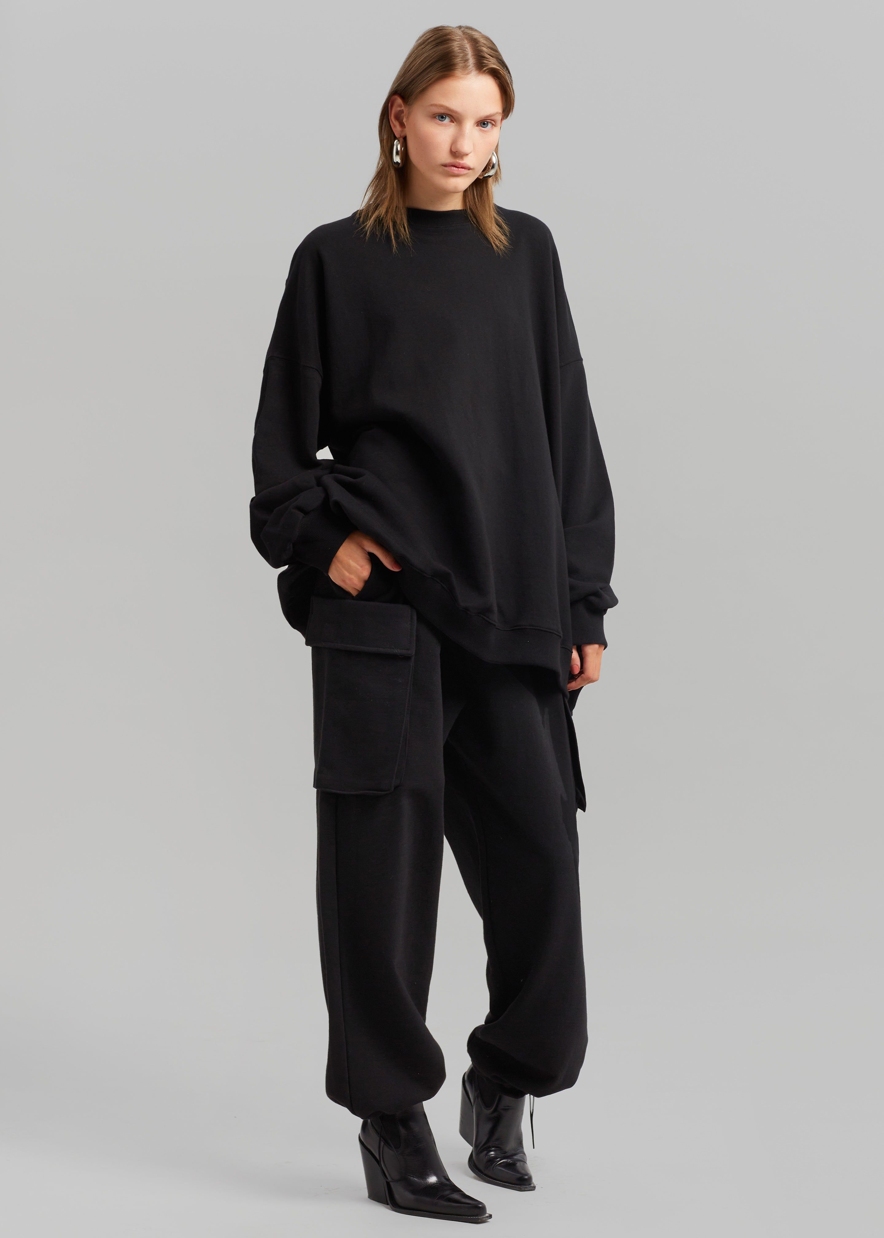 Aliz Cargo Sweatpants - Black sold by Frankie Shop