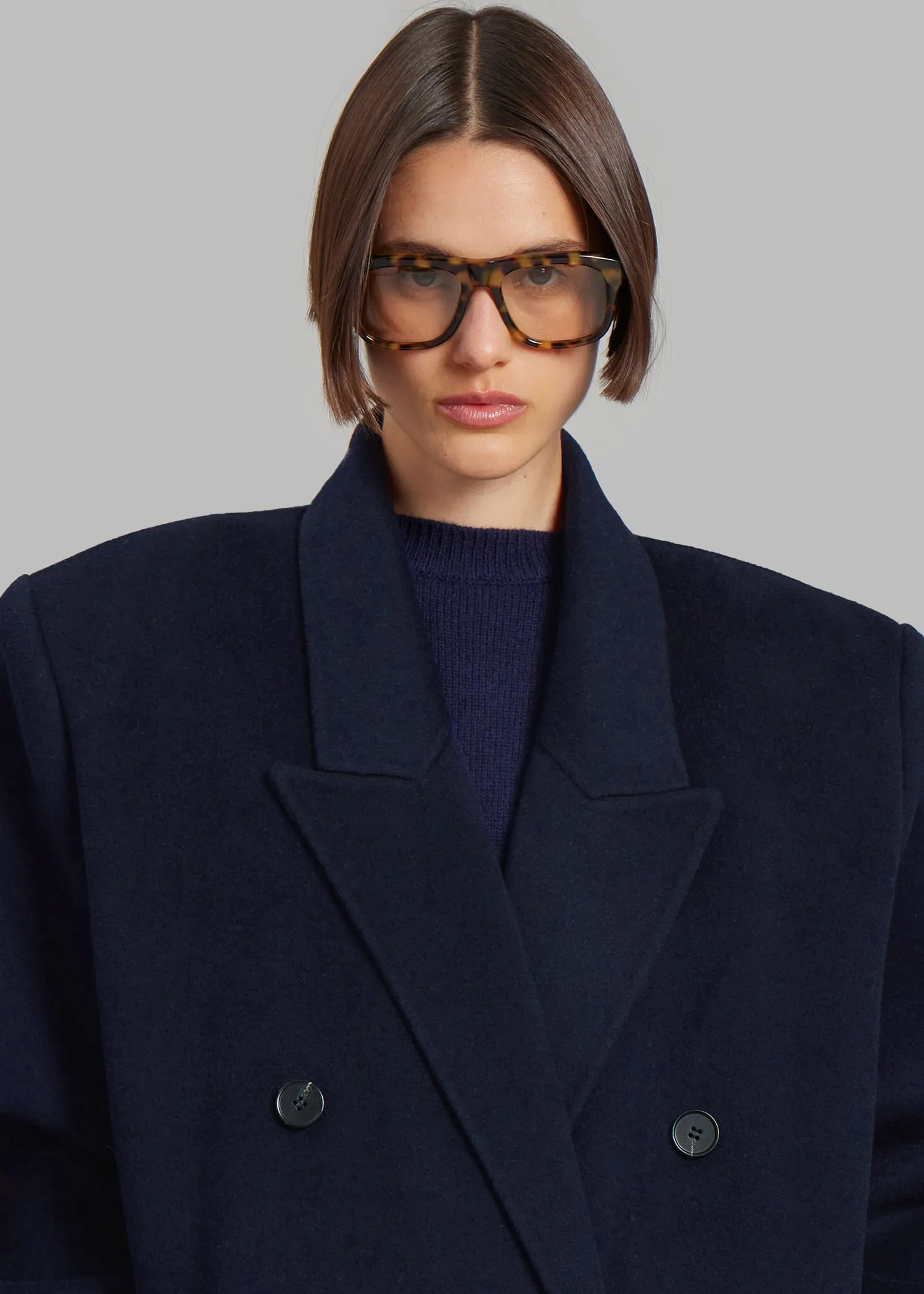 Gaia Double Breasted Coat - Navy sold by Frankie Shop product image thumbnail 4